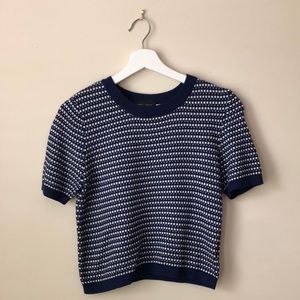 Romeo and Juliet Couture Blue Sweater Crop